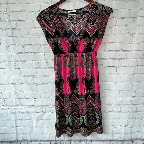 Bobbie Brooks Ladies Pink & Black floral dress size S - Picture 4 of 12